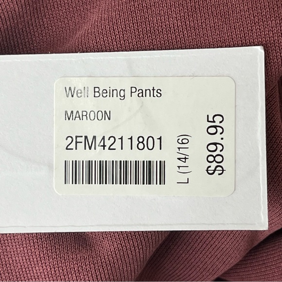 SOFT SURROUNDINGS NWT WELL BEING WIDE LEG PANTS MAROON LARGE EXTRA LARGE - Picture 5 of 11